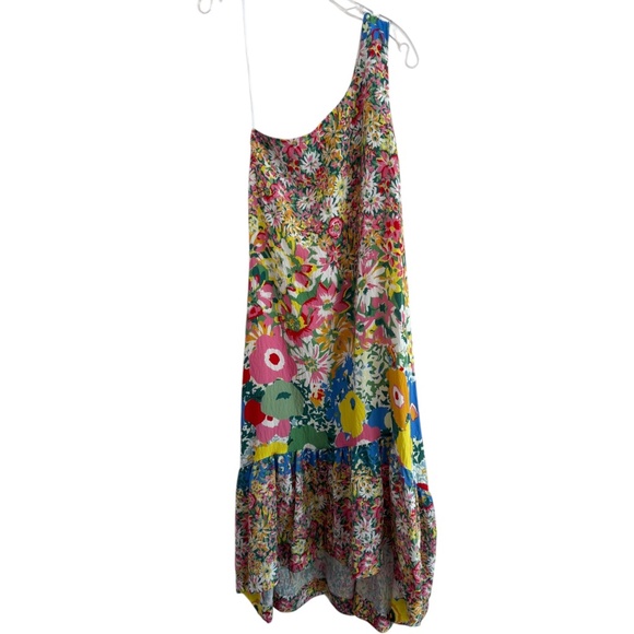 Sara Campbell for Anthropologie One Shoulder Floral Dress Size XXS - Picture 2 of 8